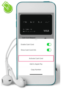 Click “Activate Cash Card” to activate your card