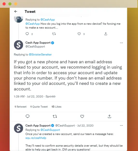 How DO You Login Cash App Account in A New Phone With Old Email Account Twitter status