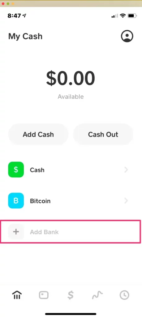 Here is How to add the bank tab option on the cash app