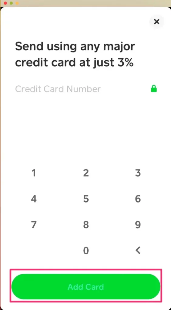 In the pop-up screen, enter your bank account information