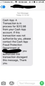 Scam Transaction screenshots
