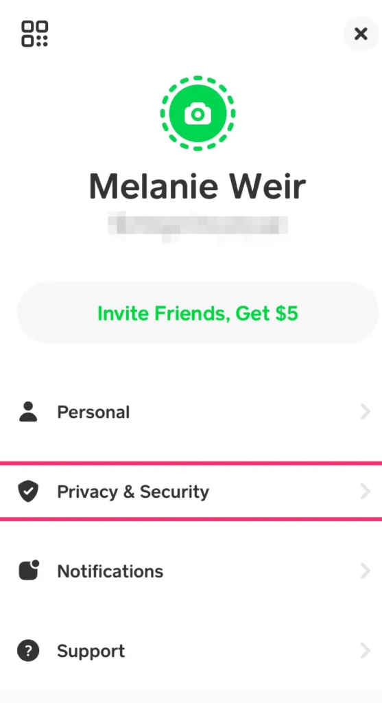 Here you Need to Select "Privacy & Security" from the menu.